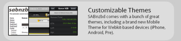 SABnzbd customizable themes