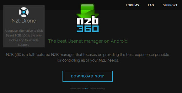 NZB 360 supports NzbDrone